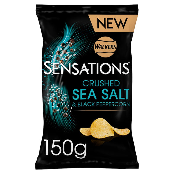 Walkers Sensation Crushed Sea Salt & Black Peppercorn 150g