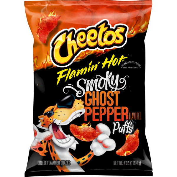 Cheetos Flamin Hot Smoky Ghost Pepper Puffs 198.4g