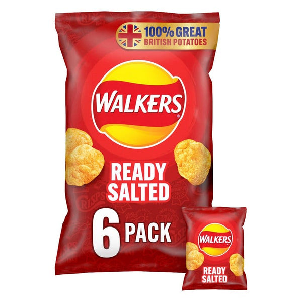 Walkers Ready Salted 6 pack (6*25g e)