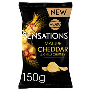 Walkers Sensation Mature Cheddar & Chilli Chutney 150g