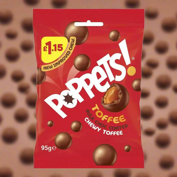 Poppets Toffee milk Chocolate chewy toffee 95g