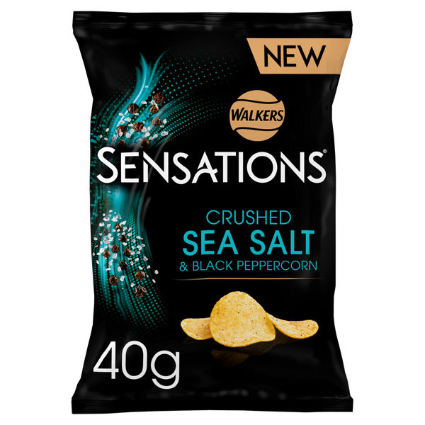 Walkers Sensations Crushed Sea Salt & Black peppercorn 40g