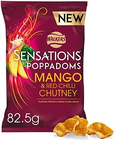walkers Sensations Poppadoms Mango & Red Chilli Chutney 82.5g