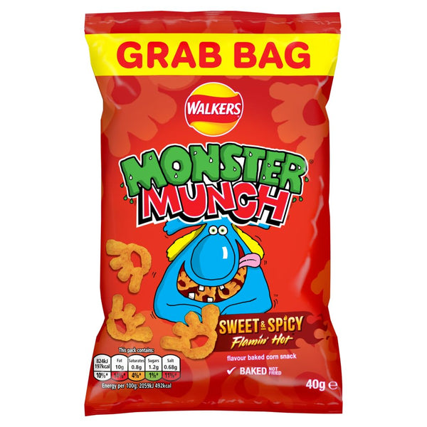 Walkers Monster Munch Sweet & Spicy Flaming hot 40g