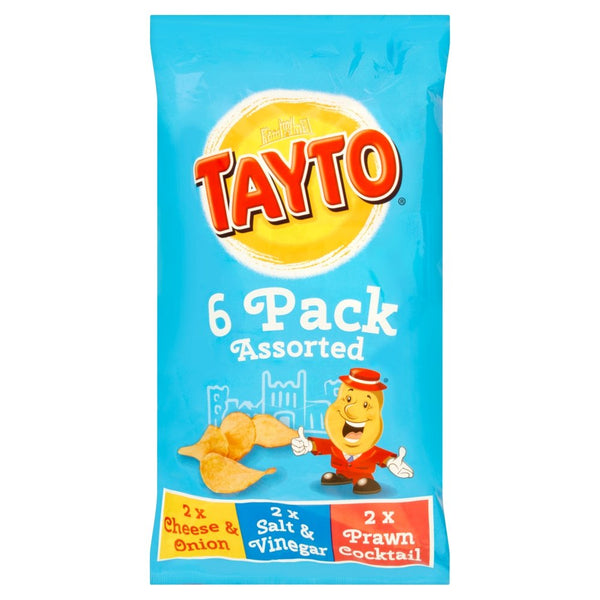 Tayto 6 Pack Assorted flavour Potato chips