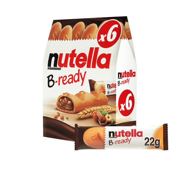 Nutella B-Ready Crispy Wafer Filled with Nutella Pack of 6 132g