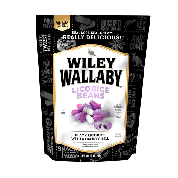 Wiley Wallaby Black Licorice With A Candy Shell