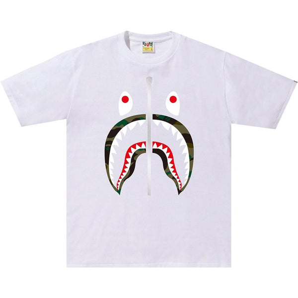 Bape T-Shirt 1st Camo Shark White