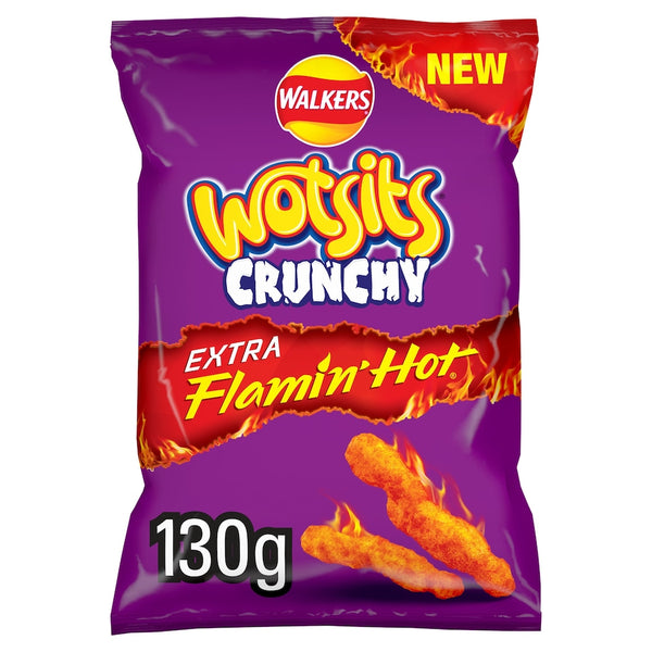 Walkers Wotsits Crunchy Extra Flaming Hot 130g