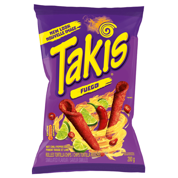 Takis Fuego Spicy Chili Pepper and Lime Rolled Tortilla Chips