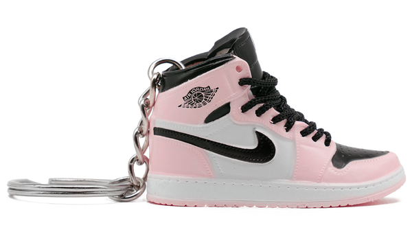 Nike AJ 1 Pink Black keychain