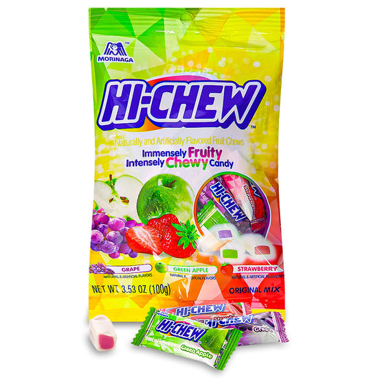 Hi-Chew Immensely Fuity Intensely Chewy Candy Grape,Green apple, strawberry