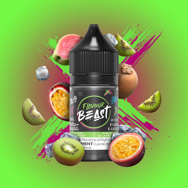 Flavour Beast Salts Iced 10mg kewl kiwi passionfruit 30ml