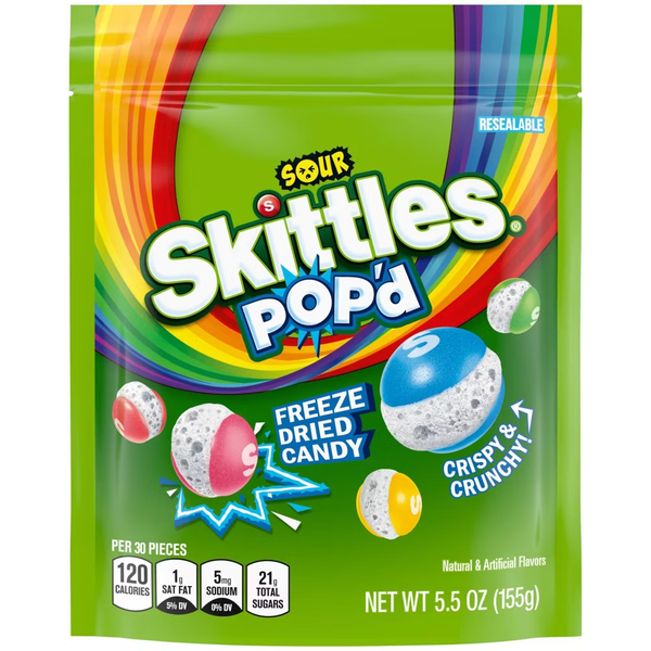 Skittles Pop'D Sour Freeze Dried candies 155g