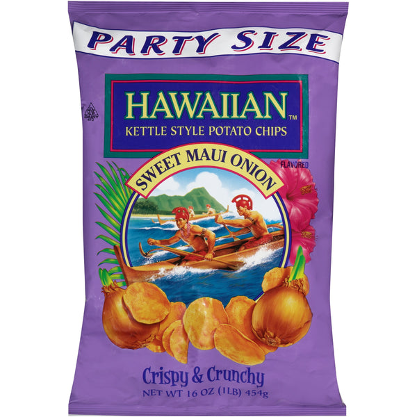 Hawaiian Kettle Style Potato Chips, Sweet Maui Onion