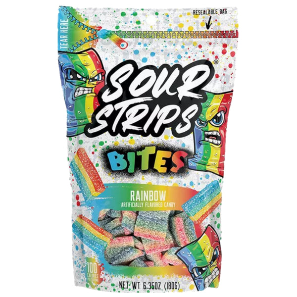 Sour Strips Bites Rainbow 180g