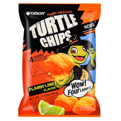 Turtle Chips Flamin' Lime Flavor 160g