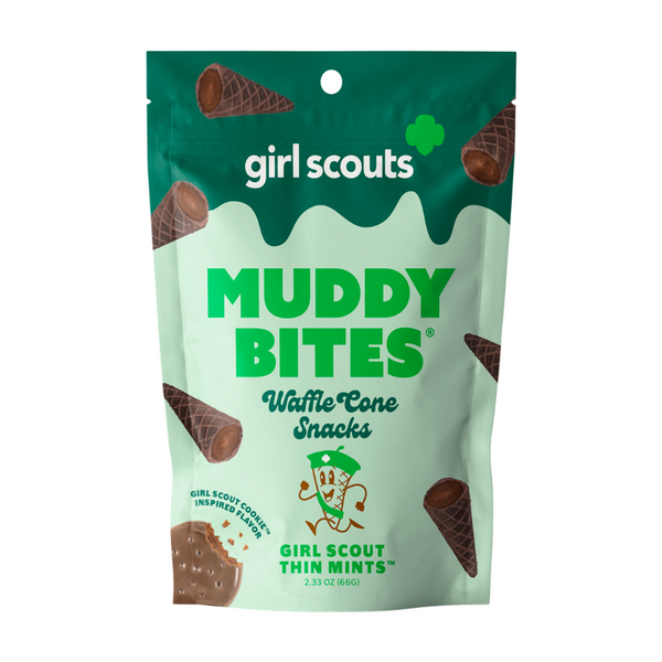 Muddy Bites waffle cone snacks girl scout thin mints