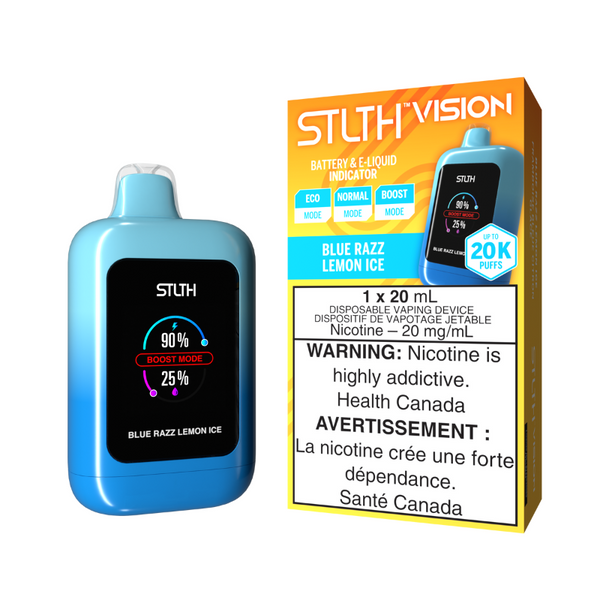 stlth vision Blue Razz lemon ice 20k