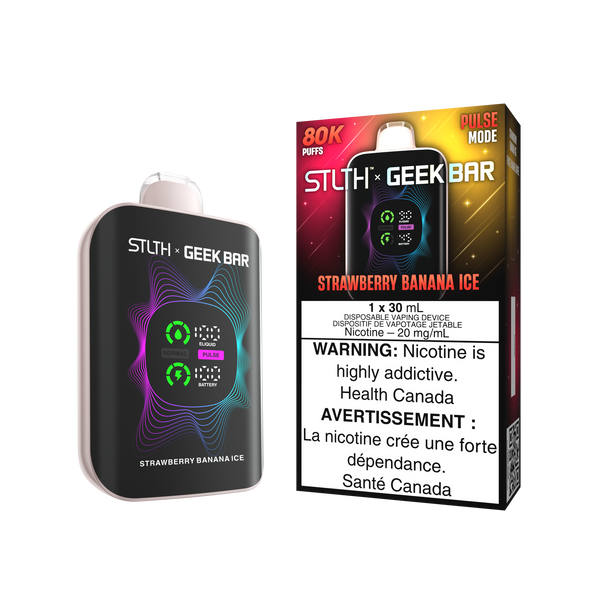 Stlth Geekbar Strawberry Banana ice 80k