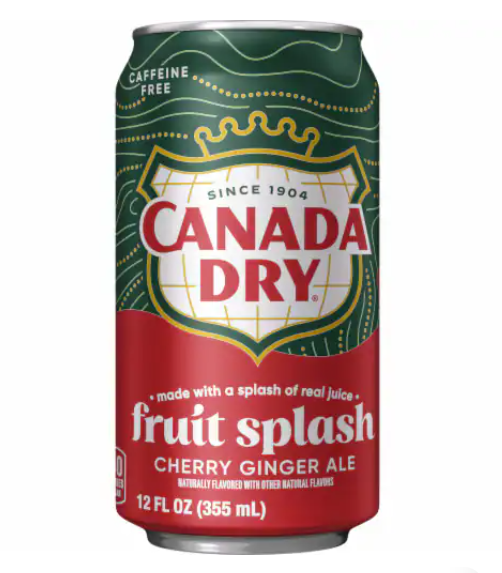 Canada Dry Fruit Splash Cherry Ginger Ale 355ml