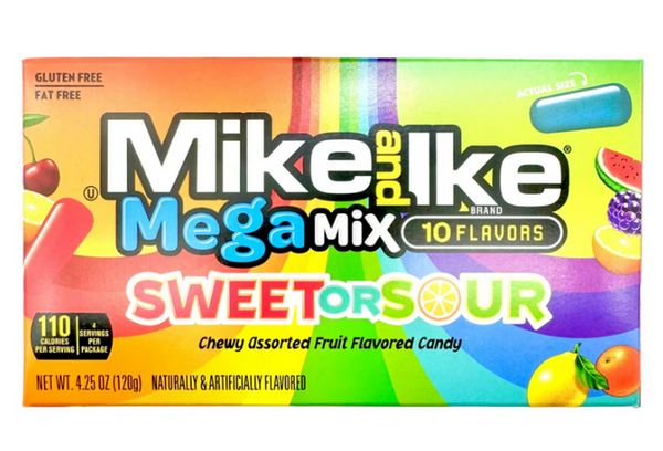 Mike & Ike Mega Mix Sweet Or Sour 120gm