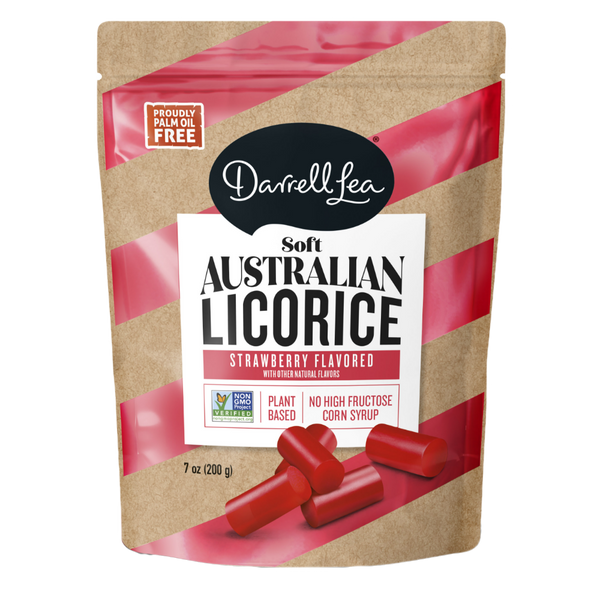 Darrell Lea Soft Australian Licorice Sugar Free Strawberry Flavor