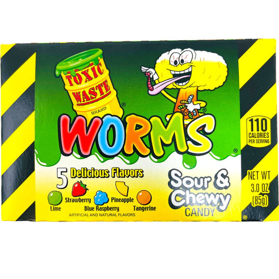 Toxic Waste worms Sour & Chewy Candy 85g