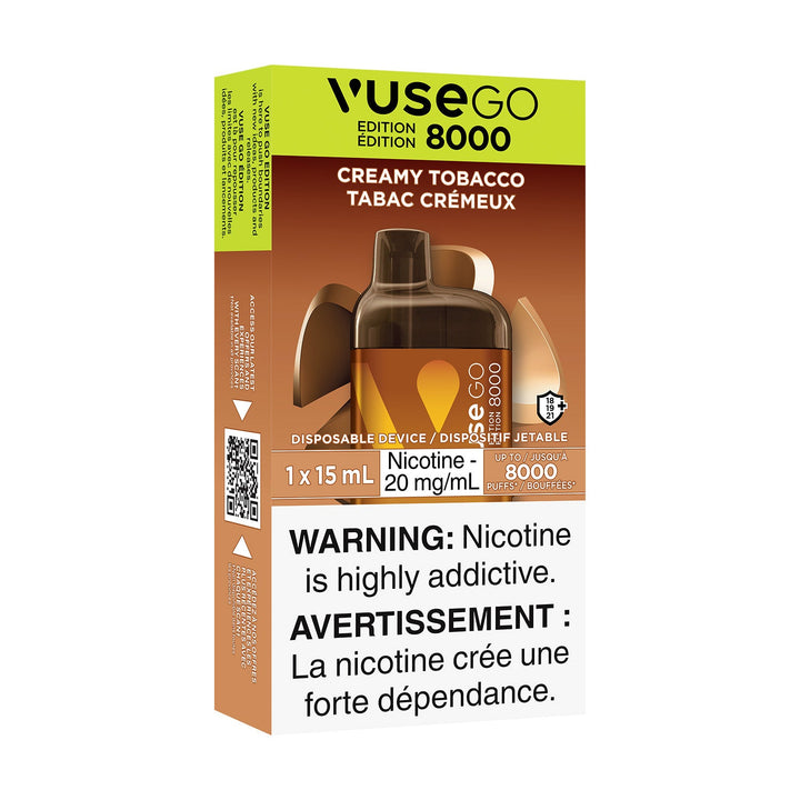 Vuse GO Edition 8000 - Creamy Tobacco Smoke2Snack Vuse GO Edition 8000 - Creamy Tobacco Smoke2Snack