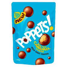 Paynes Poppets Salted Caramel Fudge Milk Choc Coated 130g