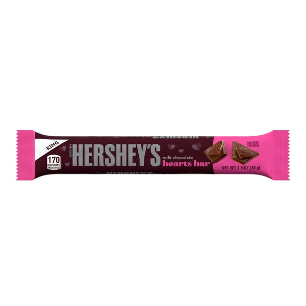 Hersheys Milk Chocolate Hearts Bar 70g