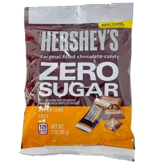 Hershey's Caramel filled chocolate candy zero sugar