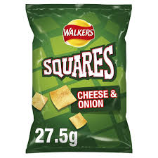 Walkers Squares Cheese & Onion 27.5g