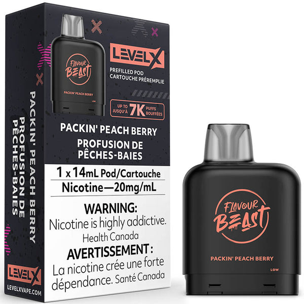 Flavour Beast Level X pods Packin Peach berry 7000