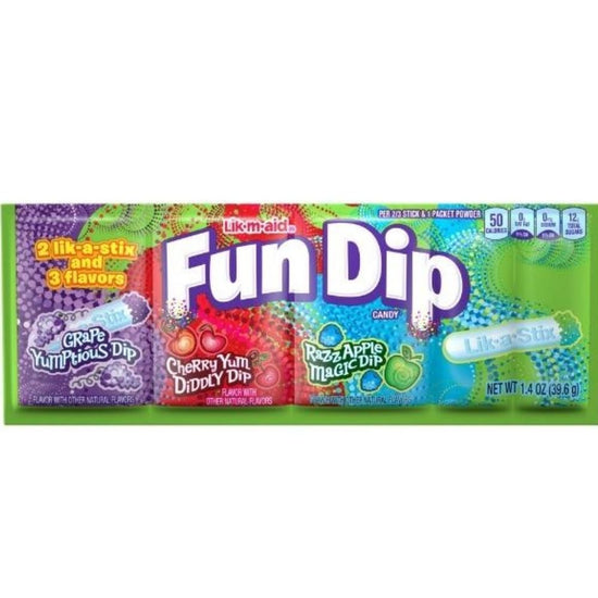 Fun Dip Cherry Yum Diddly Dip & Razz Apple Magic Dip 58g