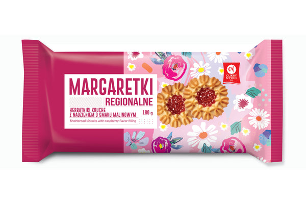 Cukry Nyskie Margaretki Raspberry Flavour Biscuits 180g