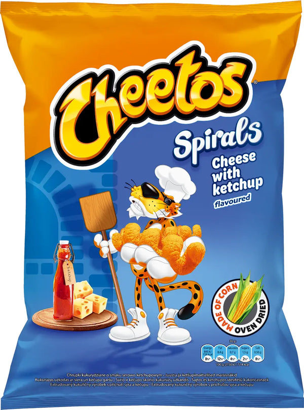 Cheetos Spirals Cheese with ketchup