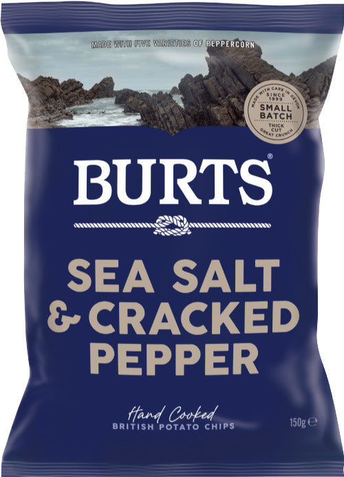 Burts Sea Salt & Cracked Pepper 150g