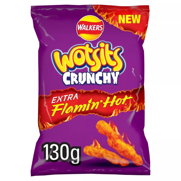 Walkers Wotsits Crunchy Extra Flamin Hot 130g