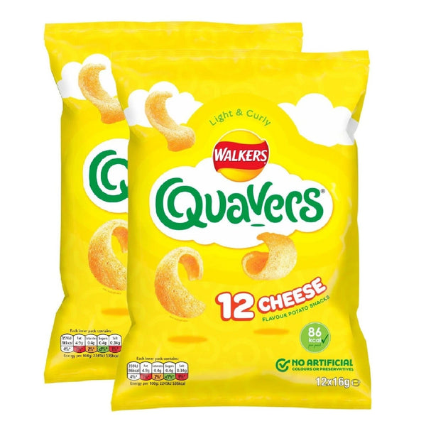 Walkers Quavers 12 Cheese Flavour Potato Snacks