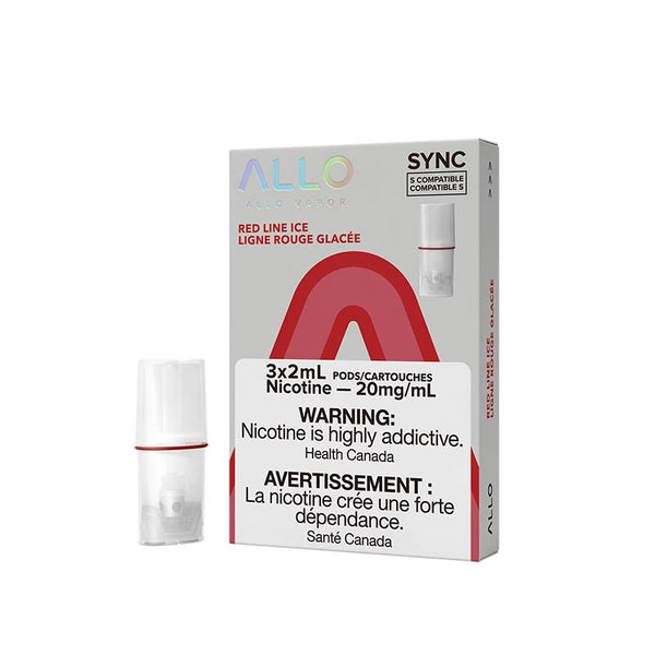 Allo Sync Pods Red Line Ice 3/Pk