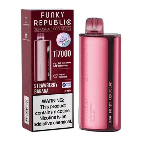 Funky Republic Strawberry Banana Ice 7000 Puffs