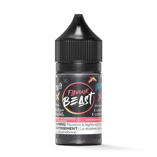 Flavour Beast STR8 UP Strawberry Banana Iced 30ml Nicotine Salt eLiquids